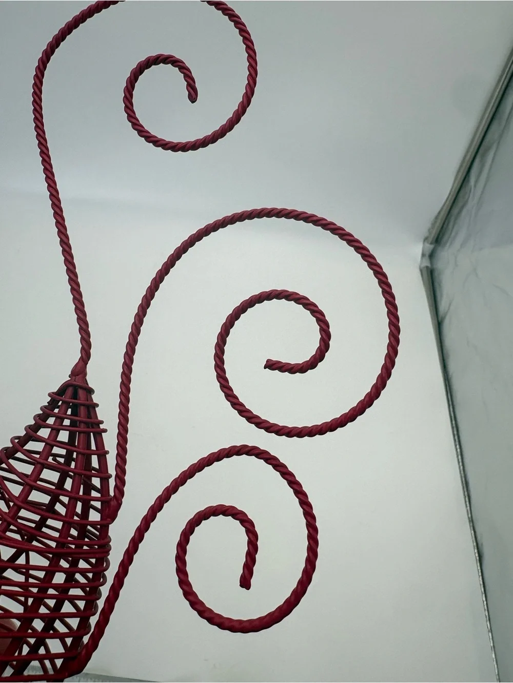 Red Wire Rooster Egg Basket